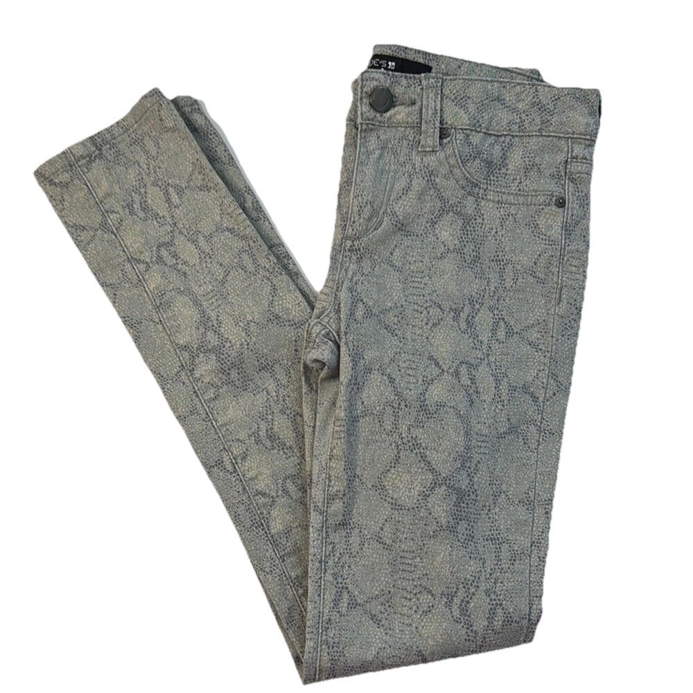 Joe's Jeans Girl's Gray Floral‎ Skinny Mint Snake Print Jeans Size 12